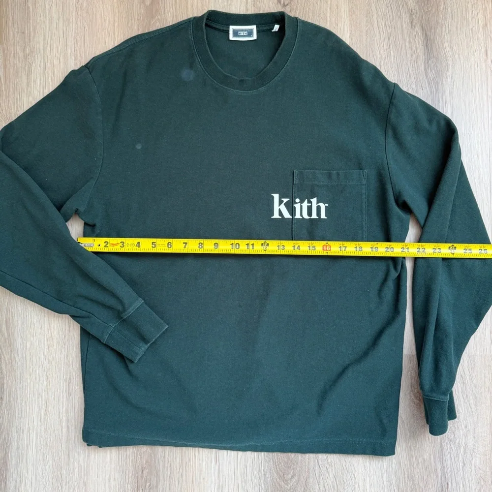 Kith Men's Dark Green Long Sleeve Tee - Picture 4 of 4